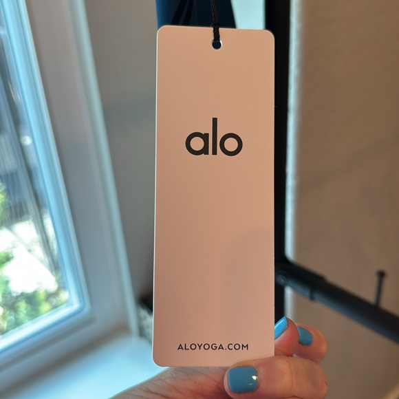 NWT Alo yoga line up leggings size small-eclipse blue - Picture 8 of 16